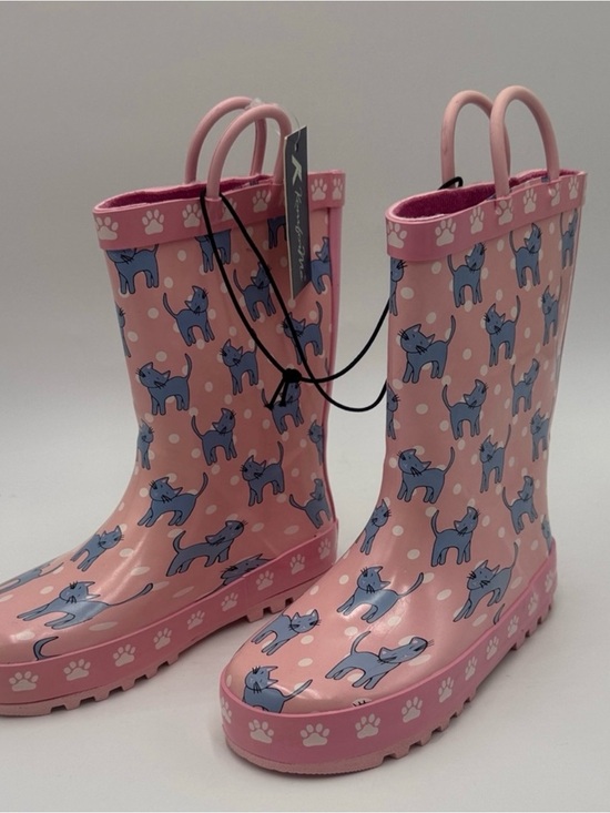 Other - NWT Pink Kids Cat Rain Boots Size 11